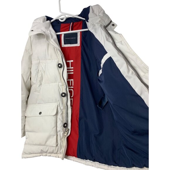 Tommy Hilfiger Mens White Puffer Jacket Size M - Picture 10 of 14